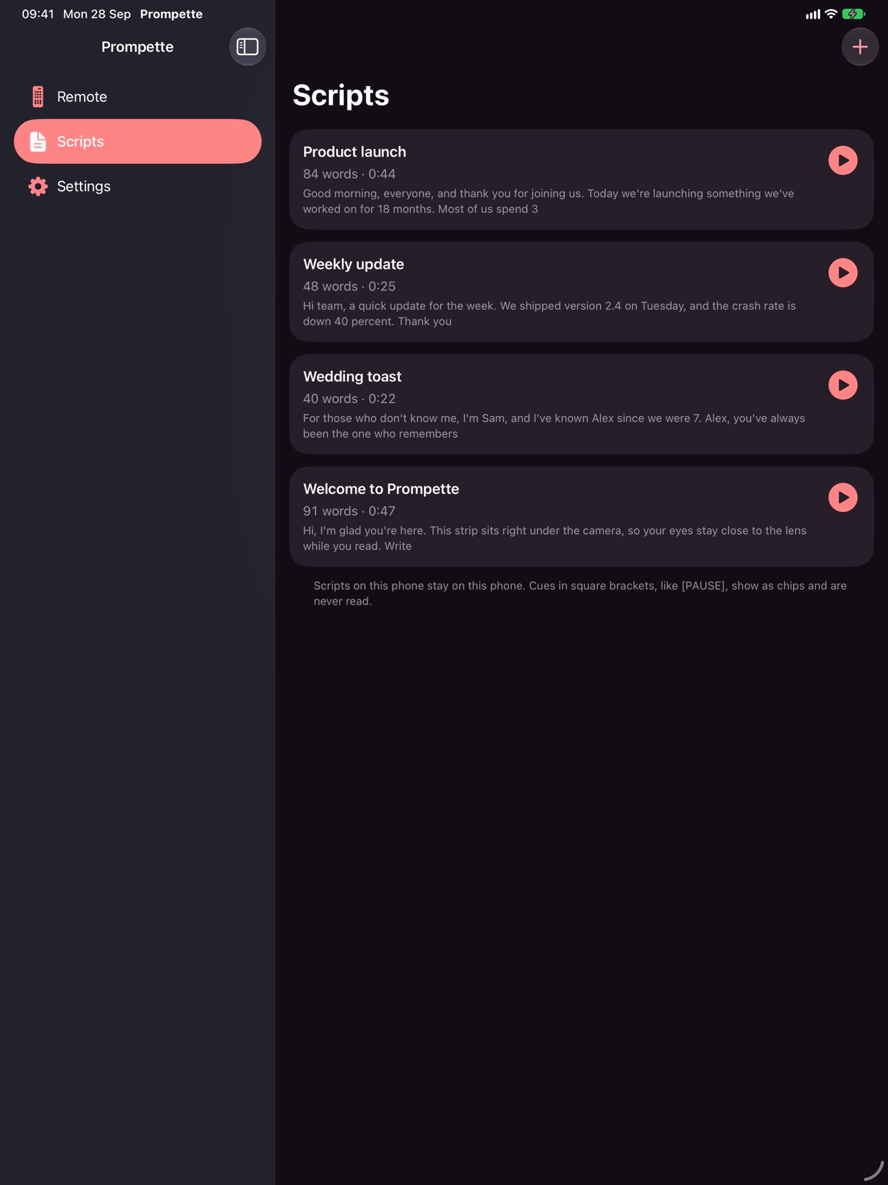 Screenshot 5 of Prompette: Teleprompter
