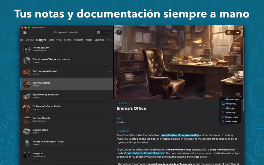 Captura de pantalla de Story Planner: Para Escritores en iPhone 5