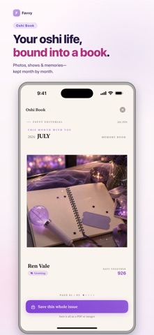 Favvy: Fan Life Tracker screenshot