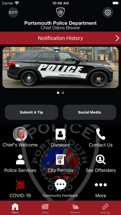 Portsmouth Police Ohio Screenshot