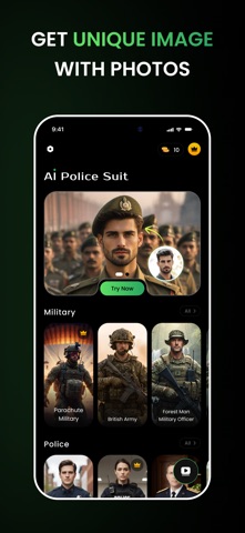 AI Police Suit Photo Montage screenshot