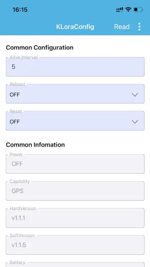 KLoraConfig screenshot 1