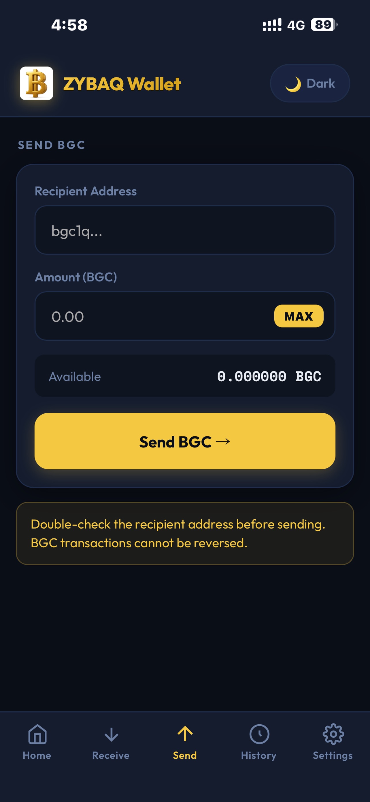 Screenshot 6 of ZYBAQ Wallet