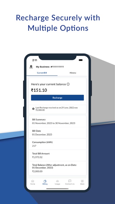 MGVCL Smart Meter Screenshot