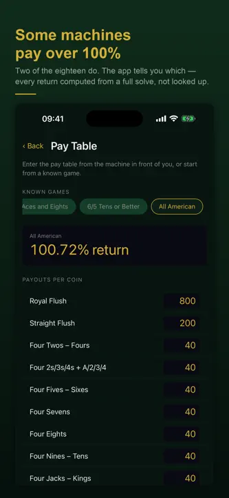 Video Poker Edge: Trainer screenshot 1