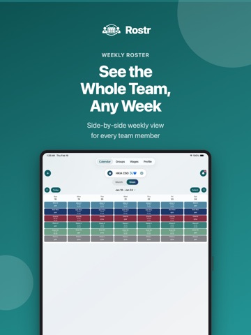 Rostr - Roster Sharing iPad screenshot