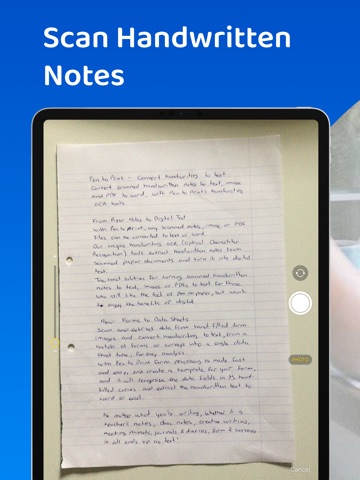 PenToPrint Handwriting to PDF iPad screenshot