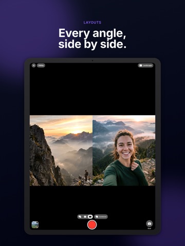 Dual Camera Recorder: Duovid iPad screenshot