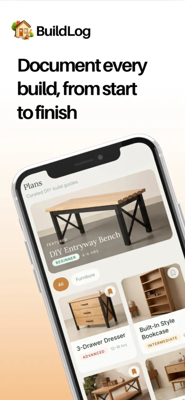 Screenshot #1 pour BuildLog: Home DIY Tracker