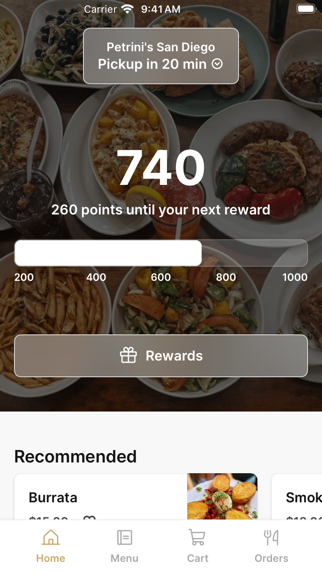 Petrini's San Diego iPhone screenshot 1 - Food & Drink app
