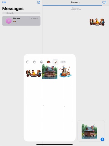 Lake House Vacation Stickers iPad screenshot