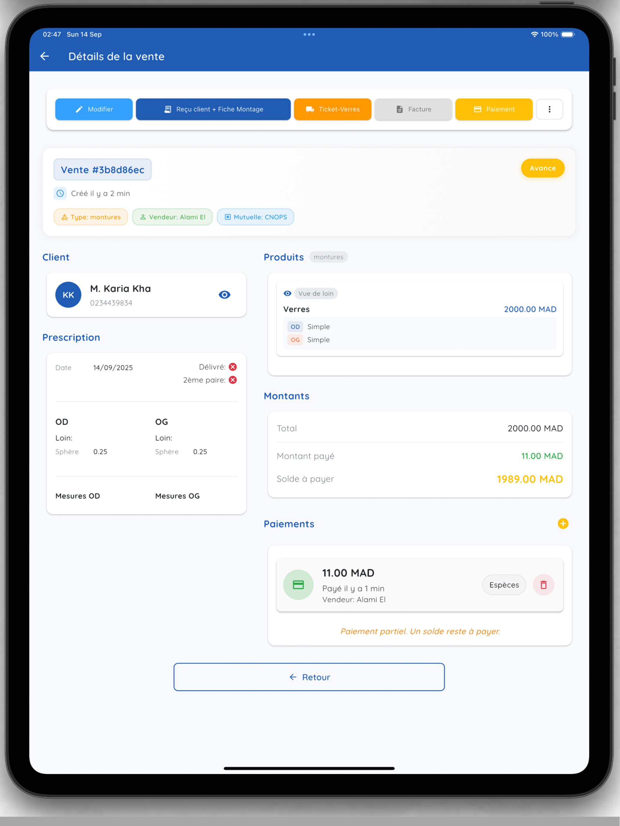 OpticWizard: Gestion Optique