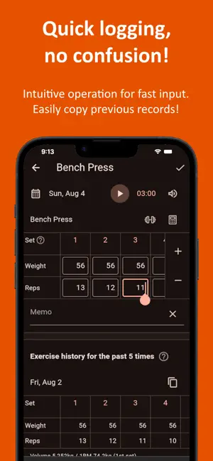 Workout Log KINNIK: AI Advisor screenshot 2