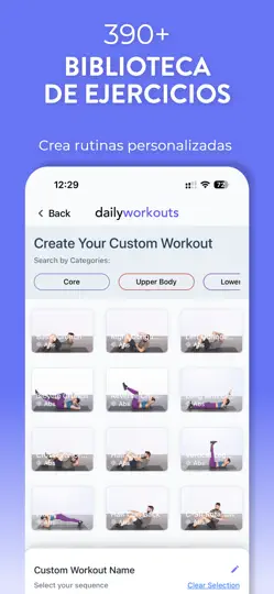 Captura de pantalla de Entrenamientos Diarios:En Casa en iPhone 5