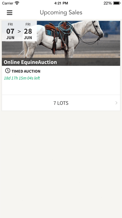 EquineAuction Screenshot
