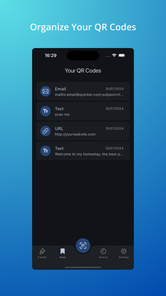#4. QuickQR: Scan & Create QR Code (iOS) Podle: Hieu Chau