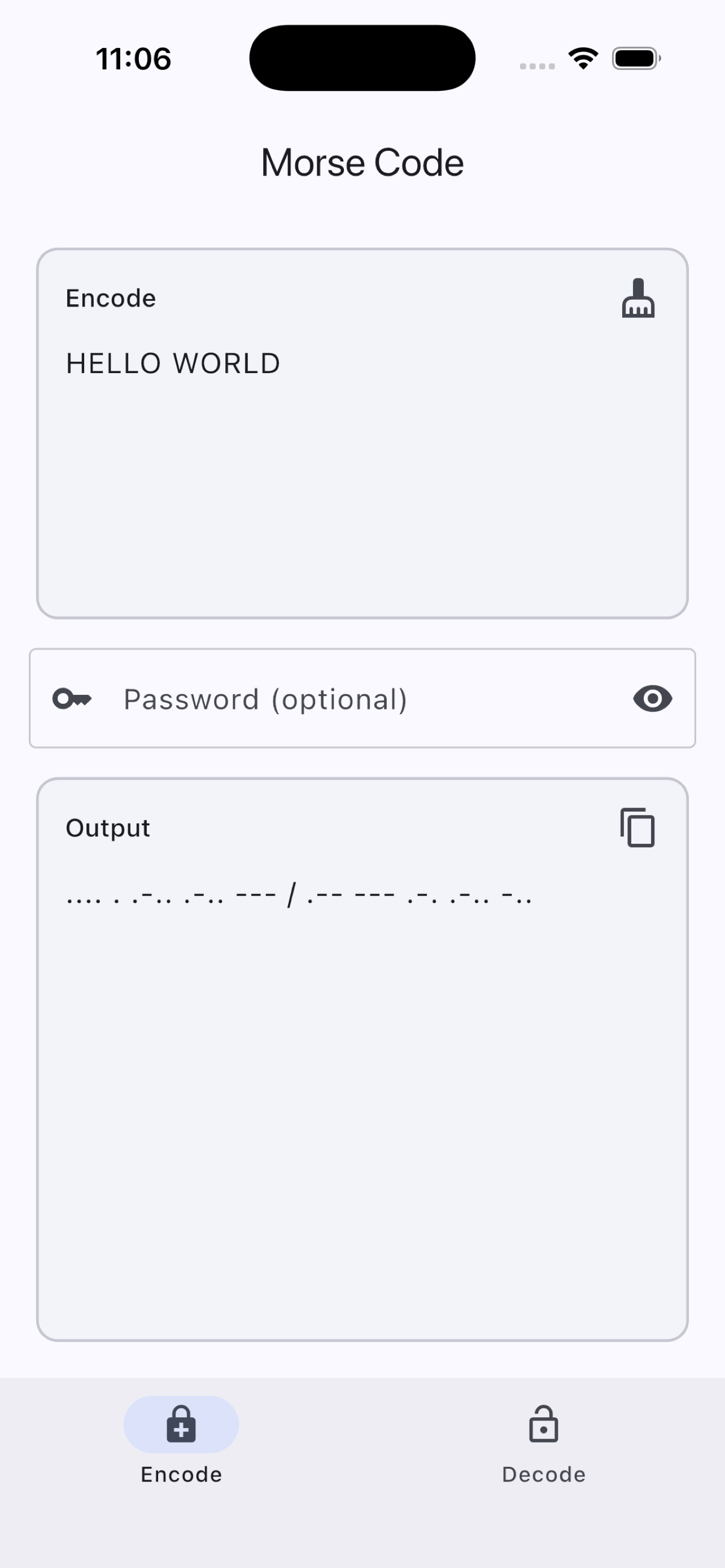 Morse Code with Password screenshot 3