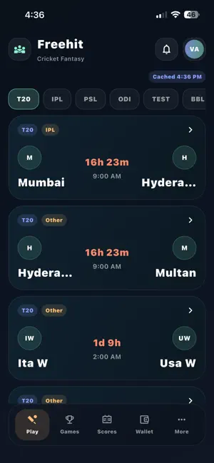 Freehit Cricket Fantasy screenshot 1