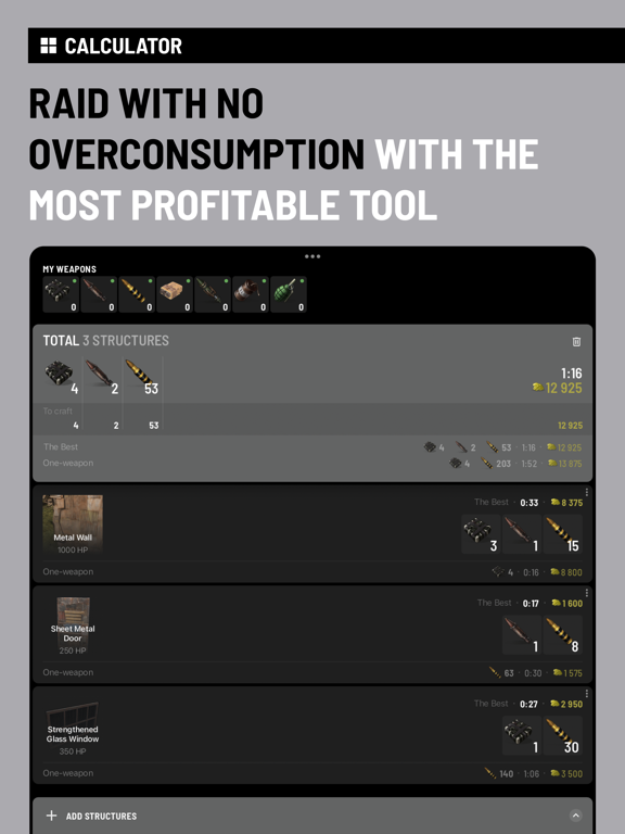 Raidboi-1129: Rust Calculator