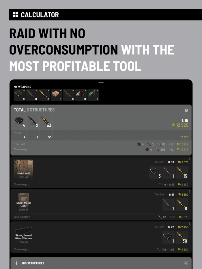 Raidboi-1129 Rust Calculator