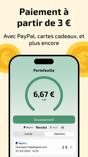 Capture d'écran de AttaPoll - Sondages Rémunérés sur iPhone 4