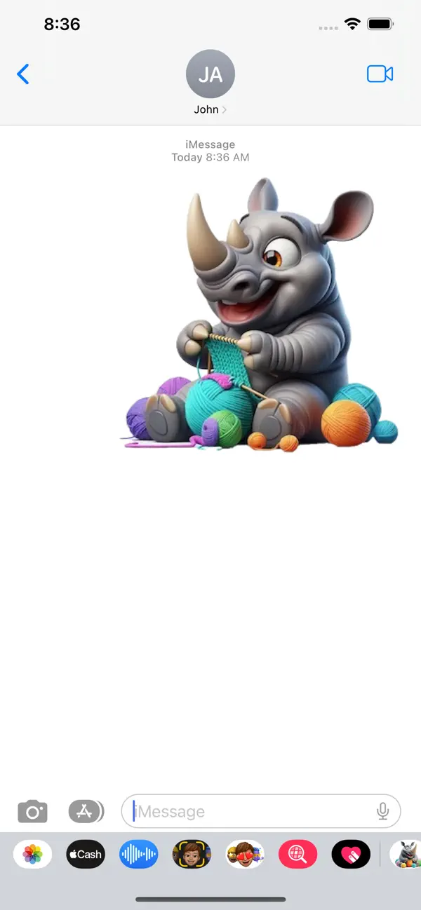 Screenshot #3 pour Knitting Rhino Stickers