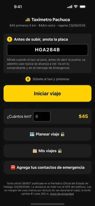 Taxímetro Pachuca screenshot 4 of 4