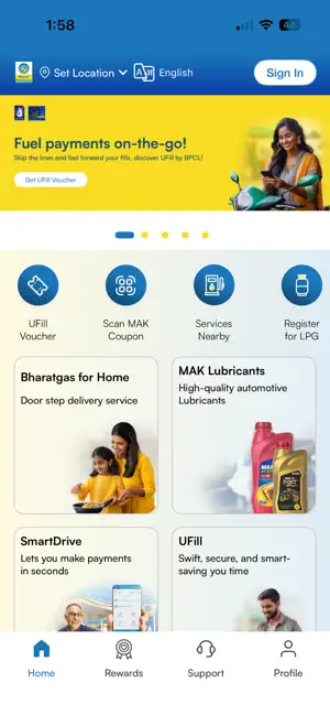 HelloBPCL iPhone screenshot 1