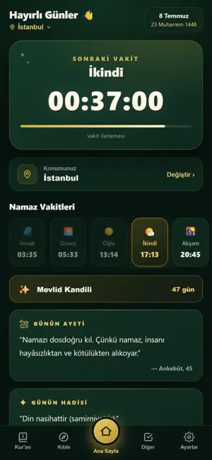 Namaz Vakti: Kıble & Kaza screenshot 1
