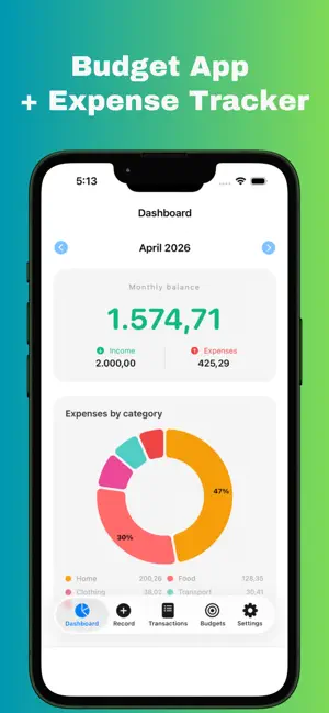 Budget App + Expense Tracker screenshot 1