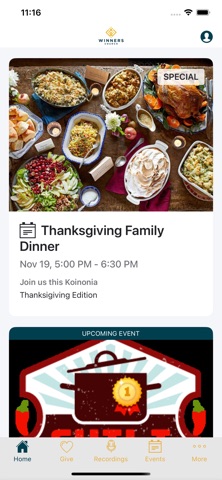 Winners Church OK app screenshot