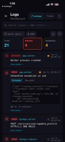 LogDT • Log Monitoring screenshot 4