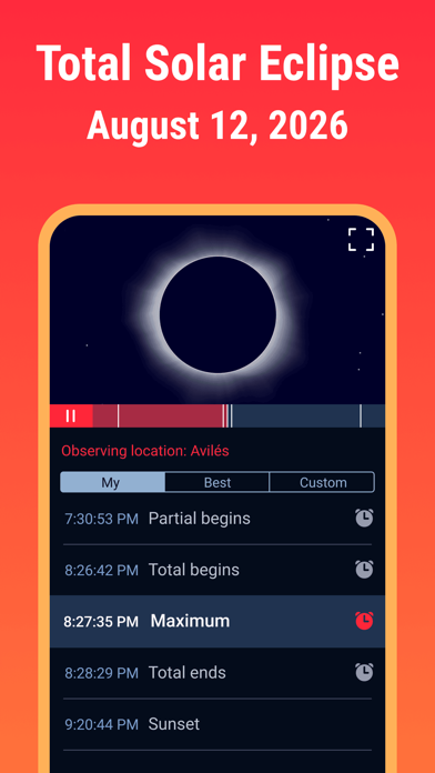 Solar Eclipse Guide: August 12 iPhone screenshot