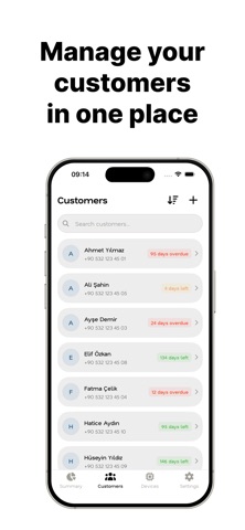 Water Filter Customer Tracker screenshot