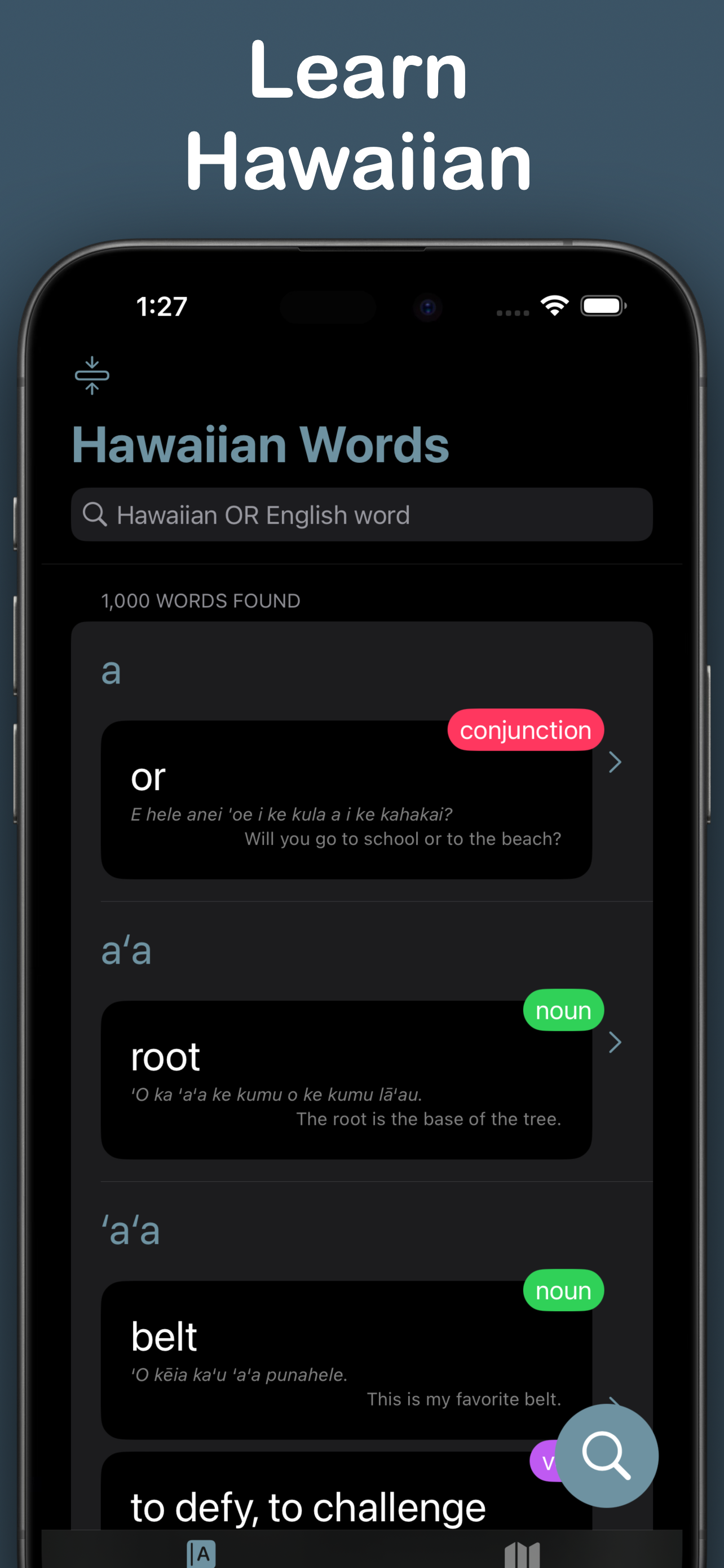Hawaiian Vocab