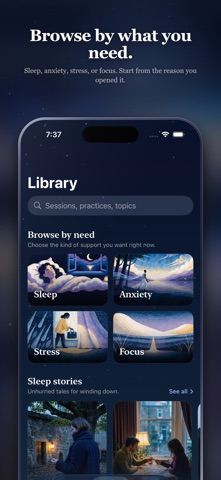 Relaxr: Sleep & Meditation iPhone screenshot