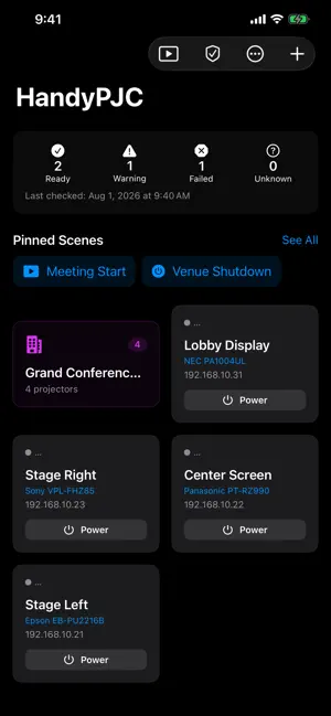HandyPJC - PJLink Remote screenshot 1
