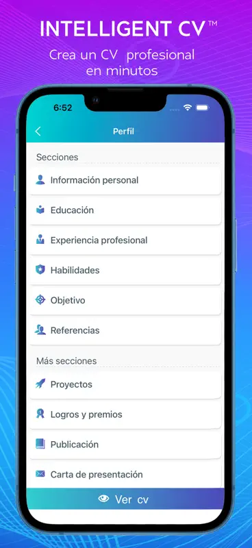 Currículum vítae - Crear CV screenshot 1 of 7