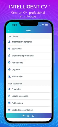 Captura de pantalla de Currículum Vítae - Crear CV en iPhone 1