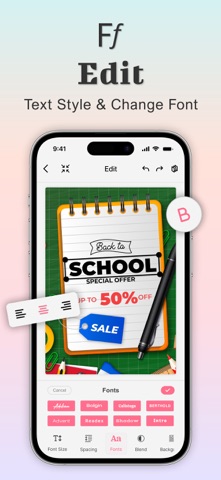 Poster Maker - Flyer Maker Ads iPhone screenshot