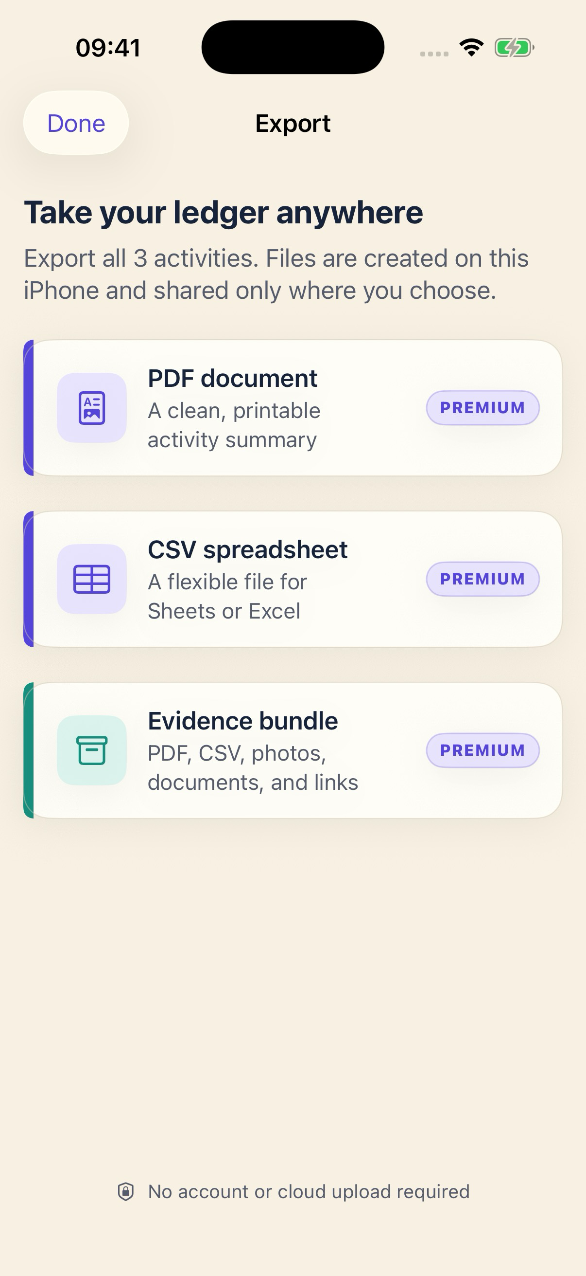 Activity Ledger screenshot 4