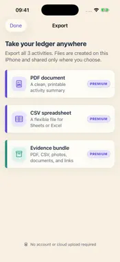Activity Ledger screenshot 4