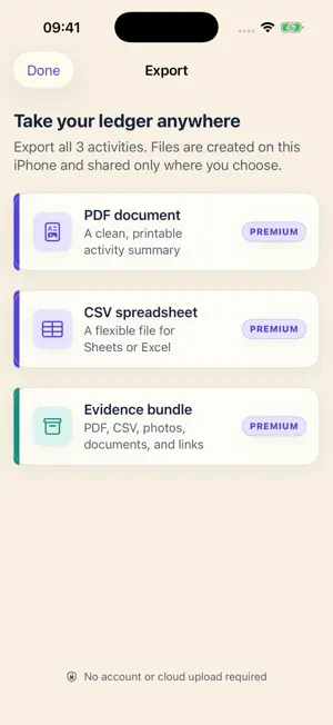 Activity Ledger screenshot 4