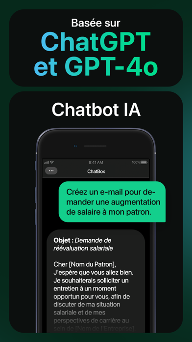 Screenshot #1 pour ChatBox - Chatbot IA français
