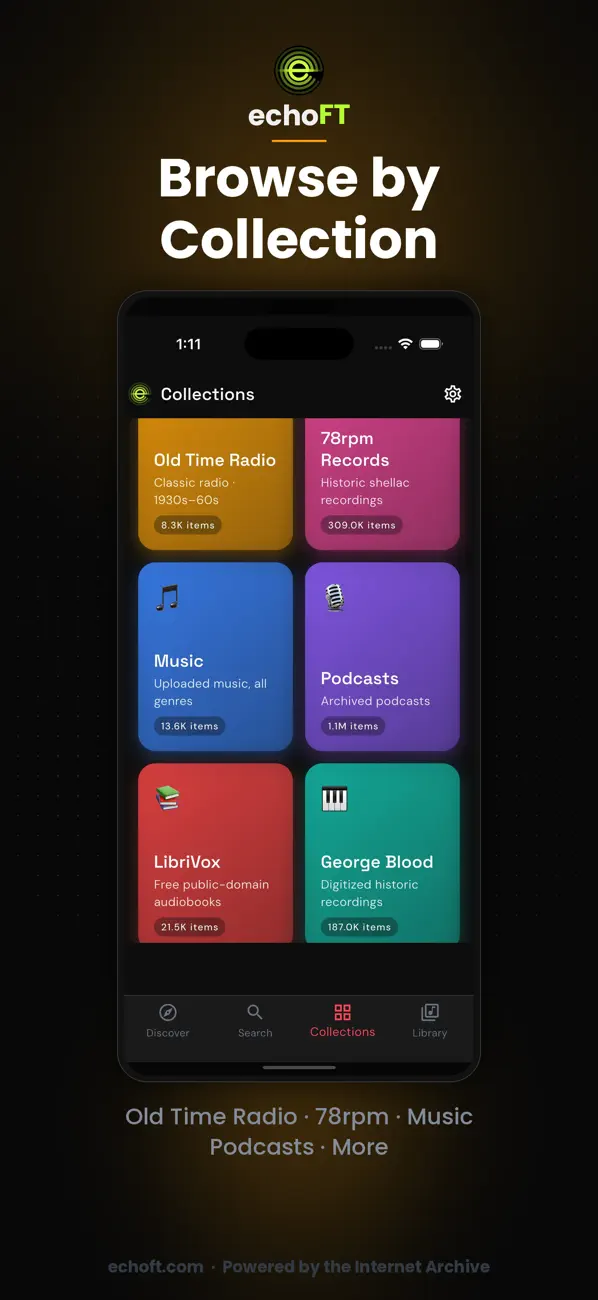 Screenshot #1 pour echoFT: Free Audio Archive