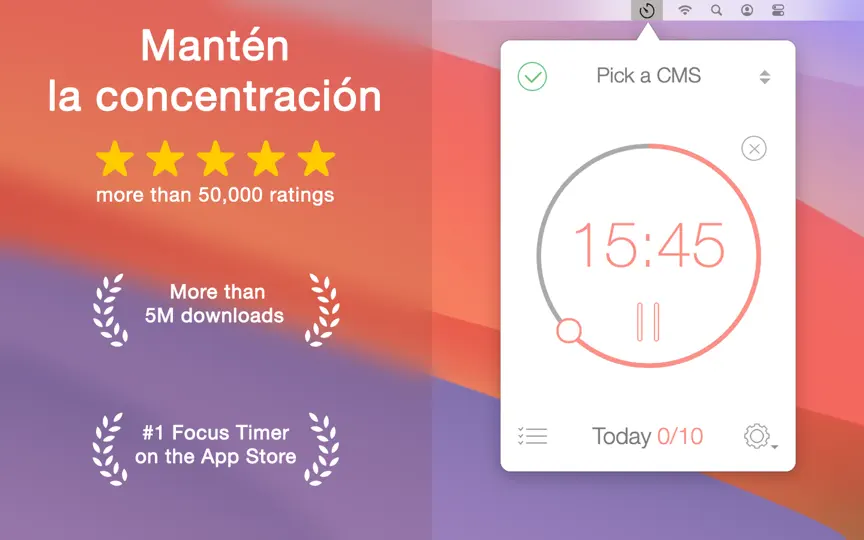 Captura de pantalla de Be Focused - Pomodoro Timer en iPhone 1