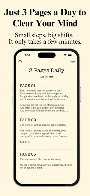 3 Pages Daily: Private Journal screenshot 1