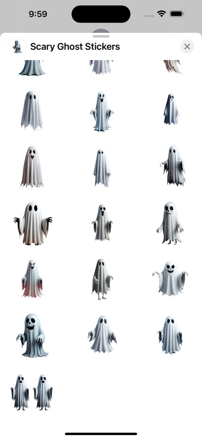 Scary Ghost Stickers