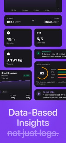 Reps – AI Gym Workout Tracker iPhone screenshot