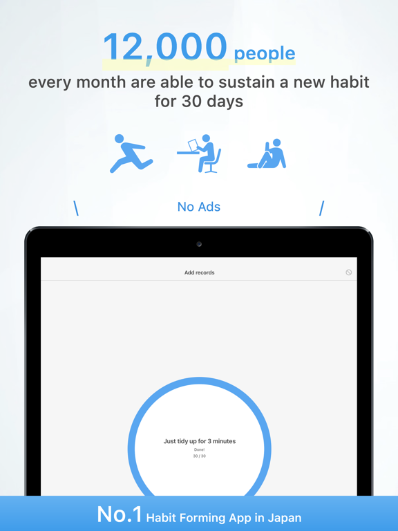 Habit: Daily routine tracker iPad screenshot 1 - Health & Fitness app